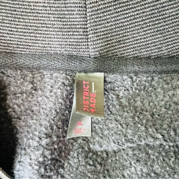 District Made Size XL Men's Charcoal Hoodie - Picture 8 of 9